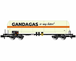 SNCB 4-axle gas tank wagon white livery Gandagas period V-VI arnold HN6420