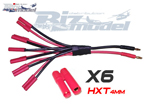 6 x HXT 4 mm Bullet Parallel Charger Cable bizmodel BIZ-BCA037
