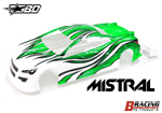 Mistral 1:10 Touring 190-200 mm Verde fluo bracing BD1-10MISV