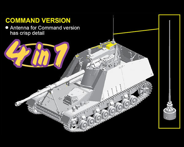 DRAGON Sd.Kfz.164 Nashorn (4 in 1) 1:35 - DRA6459 | Modellismo.it
