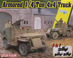 Armored 1/4-Ton 4x4 Truck w/.50-cal Machine Gun 3 in 1 1:35 dragon DRA6727