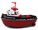 Rimorchiatore 1:72 RTR Tug Boat 686 2,4 GHz 23 cm finitura Nero edmodellismo HL3800-B