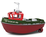 Rimorchiatore 1:72 RTR Tug Boat 686 2,4 GHz 23 cm finitura Verde edmodellismo HL3800-G