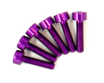 Viti esa. testa cilin. 3x10 mm allum. Fucsia (6 pz) hard H3310PK