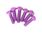 Viti esa. testa bombata 3x10 mm allum. Fucsia (6 pz) hard H4310PK