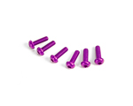 Viti esa. testa bombata 3x12 mm allum. Fucsia (6 pz) hard H4312PK