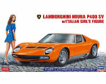 Lamborghini Miura P400 SV w/Italian Girl's Figure 1:24 hasegawa HA20423