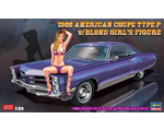 1966 American Coupe Type P with Blond Girl's Figure 1:24 hasegawa HAS52224