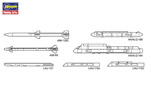 U.S. Aircraft Weapons VIII Missiles  Pods 1:72 hasegawa HASX72-13