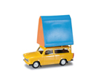 Trabant 601 S Universal Red Green with roof top tent 1:87 herpa HE024167