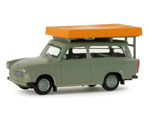 Trabant 601 S Universal with roof top tent (during driving operation) 1:87 herpa HE024181