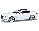 Mercedes-Benz SL-Class Cabrio with roof Zirrus White 1:87 herpa HE024839