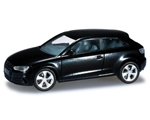 Audi A3 Phantom Black Pearl Metallic 1:87 herpa HE034982