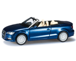 Audi A3 Convertible Scuba-Blue Pearl effect 1:87 herpa HE038300