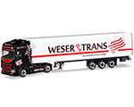 Scania CS High Roof semirimorchio refrigerato Weser Trans 1:87 herpa HE309042