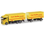 MAN TGX XLX con rimorchio telonato Carl Balke 1:87 herpa HE310222