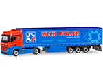 Mercedes-Benz Actros Bigspace curtain canvas semitrailer Weck + Poller 1:87 herpa HE310314