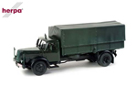 Henschel HS 140 canvas cover truck BGS driving school 1:87 herpa HE743167