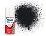 Acrylic Spray Paint No.85 Black Satin (150 ml) humbrol AD6085