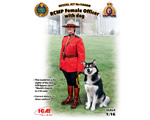 RCMP Female Officer with dog 1:16 icm ICM16008