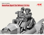 American Sport Car Drivers 1910s (1 male, 1 female figures) 1:24 icm ICM24014