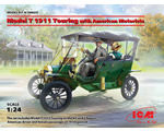 Ford Model T 1911 Touring with American Motorists 1:24 icm ICM24025