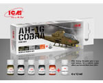 Paint set for AH-1G Cobra US Attack Helicopter icm ICM3001