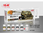 Paint set for German AFV WWII and Marder I icm ICM3003