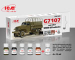 Acrylic Paint Set for G7107 (and other WWII US vehicles) icm ICM3005