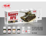 Acrylic Paint Set for Soviet AFV icm ICM3006