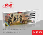 Acrylic Paint Set for WWII Wehrmacht Infantry icm ICM3022