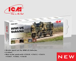 Acrylic paints set for WWI US Vehicles icm ICM3051