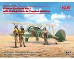 Gloster Gladiator Mk.I with British Pilots in Tropical Uniform 1:32 icm ICM32043