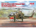 AH-1G Cobra with Vietnam War US Helicopter Pilots 1:32 icm ICM32062