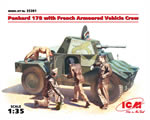 Panhard 178 with French Armoured Vehicle Crew 1:35 icm ICM35381