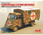 Lastkraftwagen 3.5 t AHN with Shelter WWII German Ambulance Truck 1:35 icm ICM35417