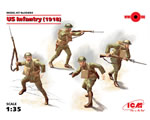 US Infantry 1918 (4 figures) 1:35 icm ICM35693