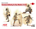 German Infantry in Gas Masks 1918 1:35 icm ICM35695