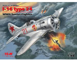 Polikarpov I-16 type 24 WWII Soviet Fighter 1:48 icm ICM48097