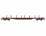 SNCF 4-axle flat wagon Rs 8-12 brown livery period IV-V jouef HJ6168