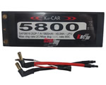 Batteria LiPo Xell-Car 7,4 V 5800 mAh 80C conn. 5 mm kairrc SAF09019