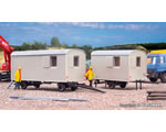 H0 Construction trailer, 2 pieces kibri KI10278