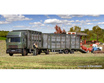 H0 Cattle carrier with trailer and 12 cows kibri KI12248