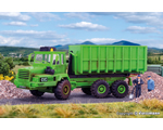 H0 Kaelble Gmeinder articulated dump with hook roll-off construction and roll-off container kibri KI14020