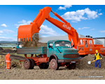 H0 MB round bonnet LAK 1620 with tipper platform kibri KI14030