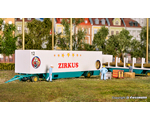 H0 Circus tent poles and box body trailer, 2 pieces kibri KI14658