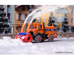 H0 Unimog with rotary snow blower and winter set kibri KI15011