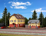 N Railwayman's house with annexe incl. house illumination starter set kibri KI37112