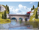 N/Z Regnitz bridge with ice breaking pillars, curved, single track kibri KI37661