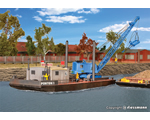 H0 Working pontoon with Menck excavator M154 LC kibri KI39156